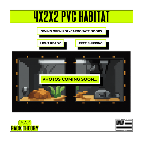 4x2x2 PVC Reptile Habitat with Swing-Open Doors | Rack Theory