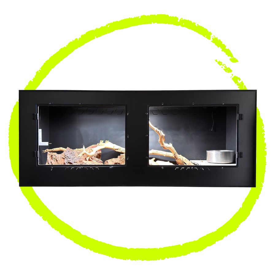 4x2x2 PVC Reptile Habitat with Swing-Open Doors | Rack Theory