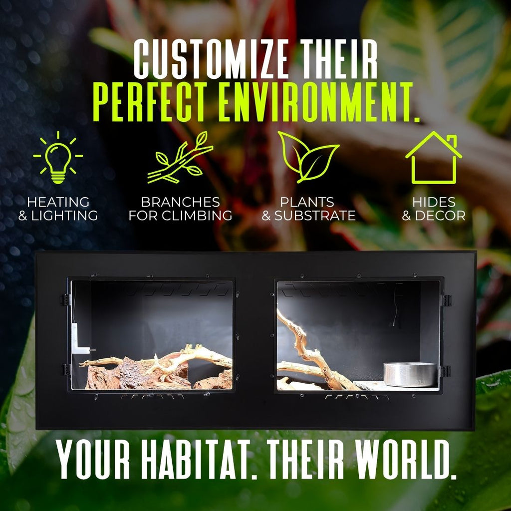 4x2x2 PVC Reptile Habitat with Swing-Open Doors | Rack Theory
